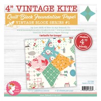 Foundation Paper - Vintage Kite Quilt Block 4 in