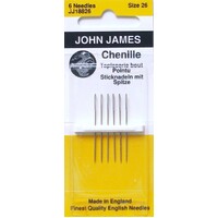John James Blister Pack Chenille Needles Size 26 
