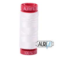 Aurifil 12 wt Cotton Mako 50 m - Natural White