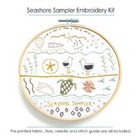 Seashore Embroidery Sampler Kit 