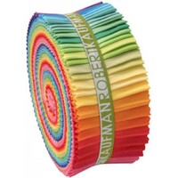 Kona Cotton Solids Jelly Roll Bright Palette 40pcs