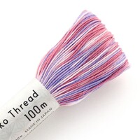 Sashiko Thread Large Skein Colourful Short pitch Variegated Pink and Purple