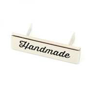 Handmade Label in Script- Nickel