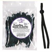 Gypsy Quilter Drawstring Mask Elastic Black - 5 Pairs (10 cords)