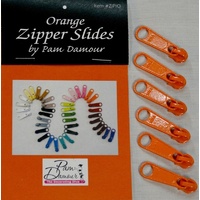 Zipper Slides-6 pack- Orange