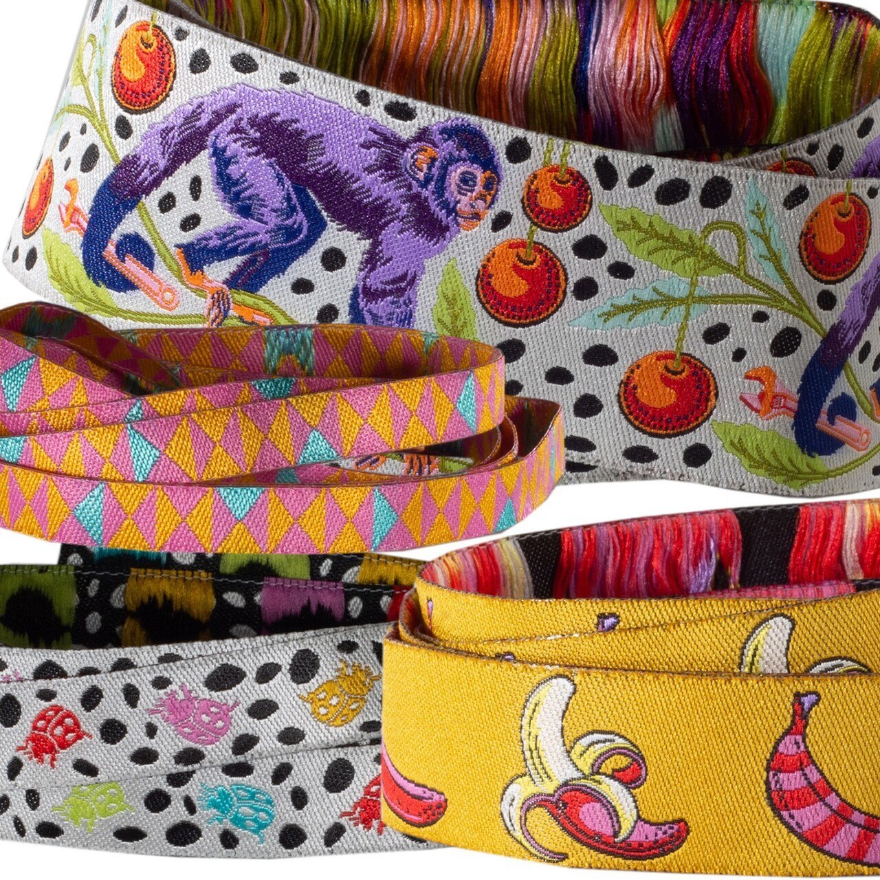 Tula Pink Monkey Wrench Mango Ribbon Pack