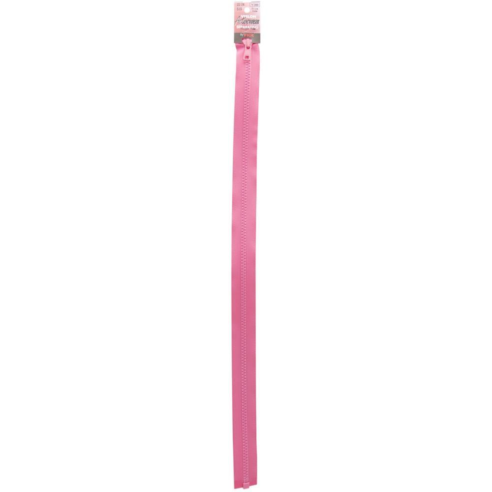 YKK Vislon Sport Separating Zippers Holiday Pink Size: 22 inch