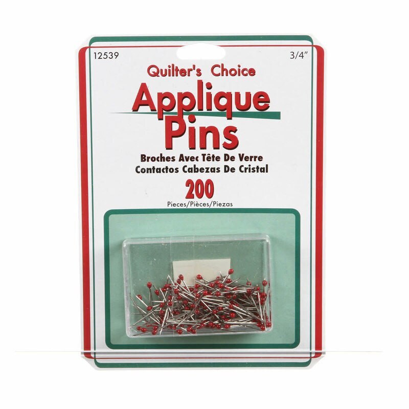 Quilter's Choice Red head Applique Pins200ct