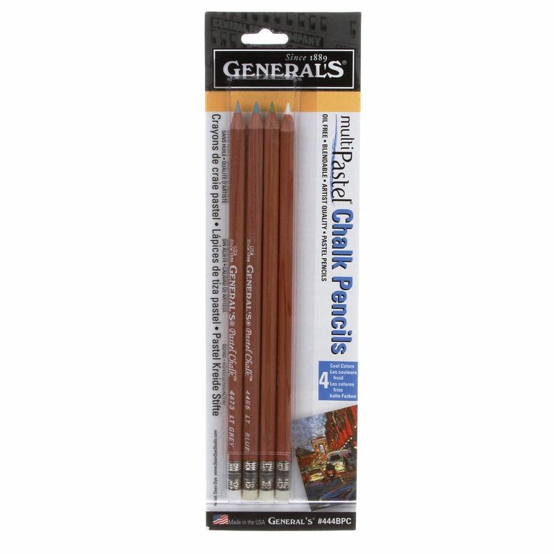 General Pencil Pastel Chalk Pencil Set Warm Colours Pack of 4
