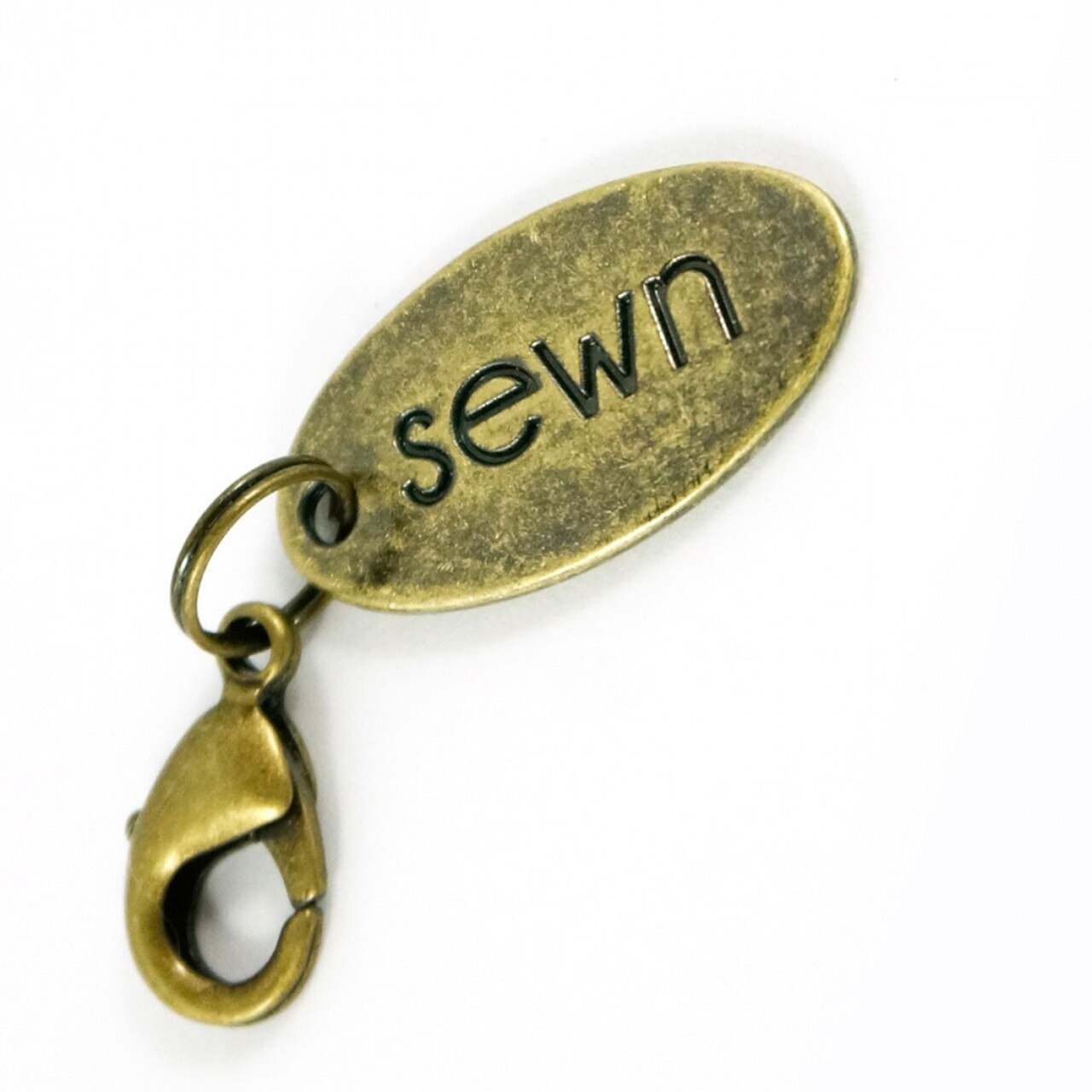 Zipper Pull SEWN in Antique Brass