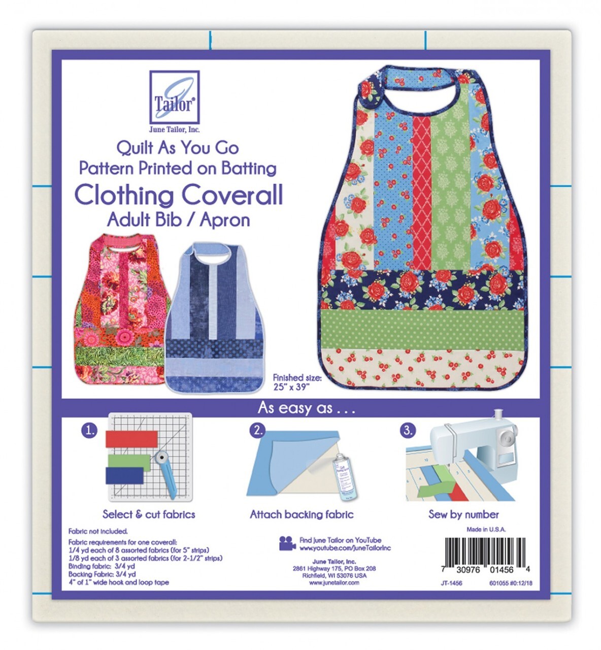 Quilt as You Go Coverall Adult Bib
