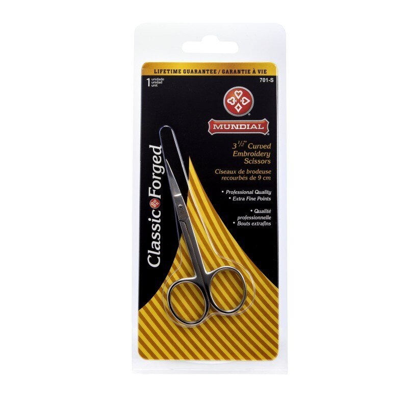 Mundial Curved Embroidery Scissors 3.5in Classic