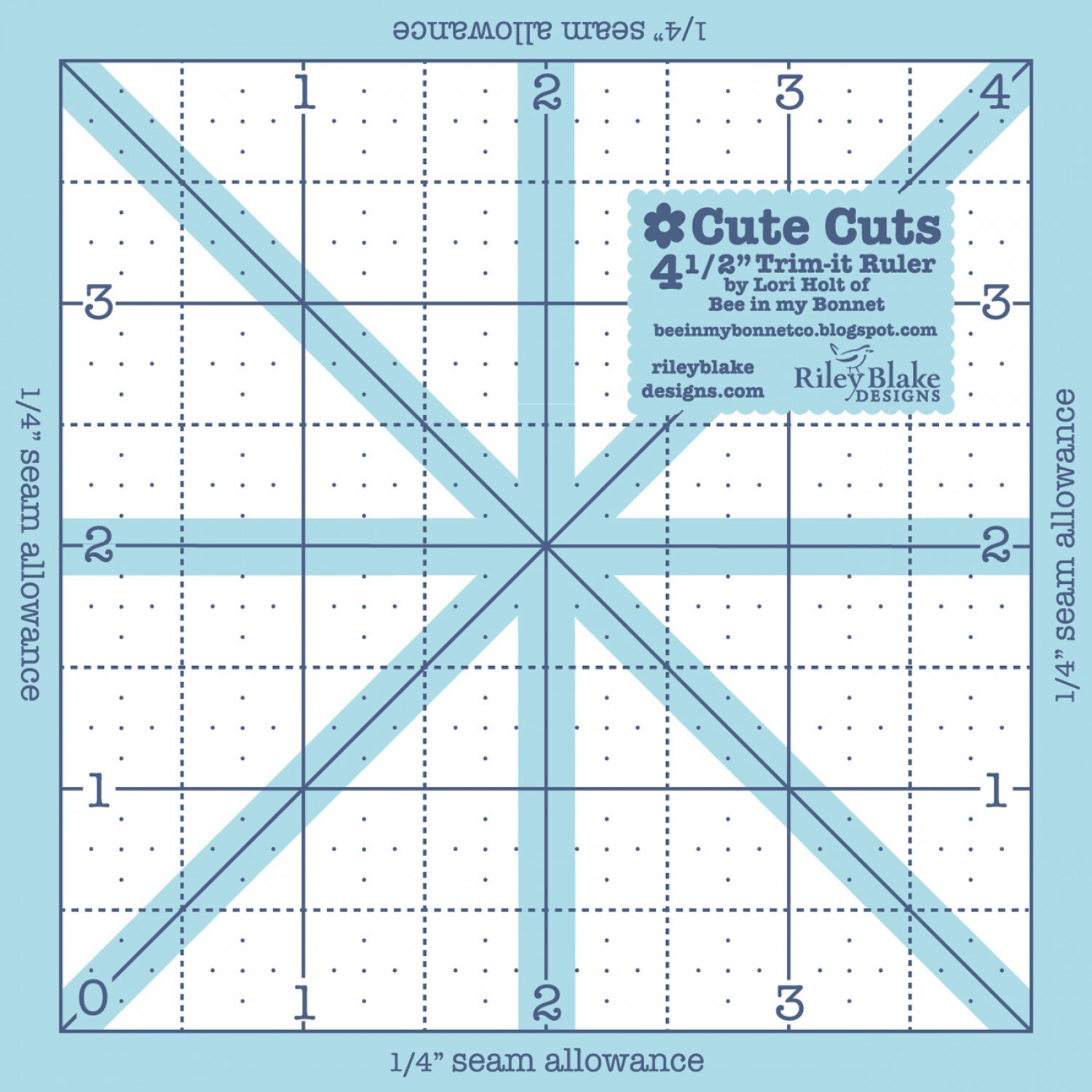 Trim It Ruler Square 4-1/2in x 4-1/2in