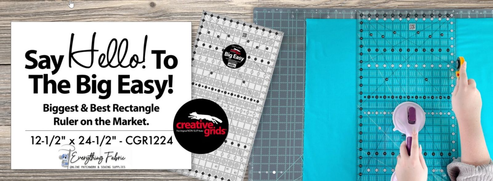 Creative Grids CGR1224 - The Big Easy QUilting Ruler