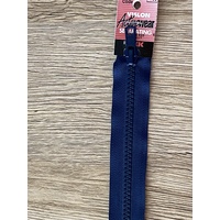 YKK Vislon Sport Separating and Reversible Zippers Navy 24 inch