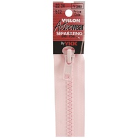 YKK Vislon Sport Separating Zippers Baby Pink-Size: 22 in