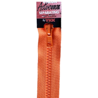 YKK Vislon Sport Separating Zippers Burnt Orange 22 inch