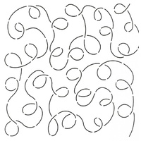 Quilt Stencil Large Loop Background 9 in