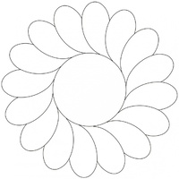 Quilt Stencil Feather Circle