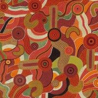 Katoomba Australian Dot Art - Sunset