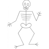 Quilt Stencil - Skeleton Stencil 6-1/2in