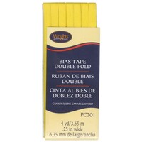 Double Fold Bias Tape- Canary