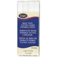 Extra Wide Double Fold Bias Tape - White