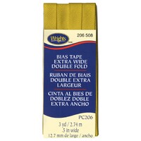 Extra Wide Double Fold Bias Tape- MUSTARD