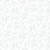 Quilters Flour V - White on White Delicate Paisley