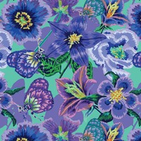 Not Your Mama's Garden - Peacock Bloom Wide Backing 108wide