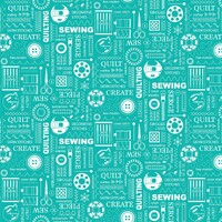 Sewing Room 2 - Teal Stitches