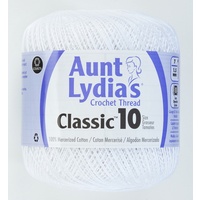 Aunt Lydias Crochet Thread - White 