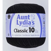 Aunt Lydias Crochet Thread - Black