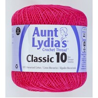 Aunt Lydias Crochet Thread - Size 10 Hot Pink
