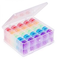 Double Sided Bobbin Box with 50 plastic bobbins