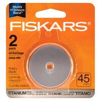 Fiskars 45mm Titanium Coated Replacement Rotary Blade 2ct