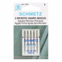 Schmetz Sewing Machine Needles - Sharp/Microtex 12/80   5 Pack