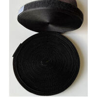 Velcro - Hook n Loop - Black - Non-Adhesive 2 cm wide