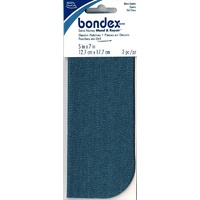 2 Pieces Bondex Worn Denim Patches 5 Inch X 7 Inch 