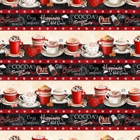Multi Time for Hot Cocoa Repeating Stripe
