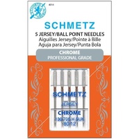 Schmetz Sewing Machine Needles - Chrome Ball Point Jersey 80/12 Needle 5 ct