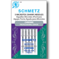 Schmetz Sewing Machine Needles - Chrome 70/10 Microtex Needle 5 ct