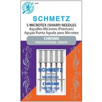 Schmetz Sewing Machine Needles - Chrome Microtex 80/12 Schmetz Needle 5 ct