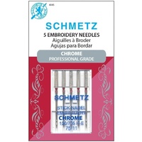 Schmetz Sewing Machine Needles - Chrome Embroidery 75/11 Schmetz Needle 5ct