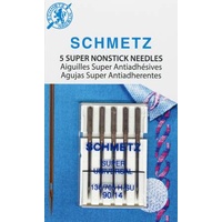 Schmetz Super Nonstick Needle 5ct, Size 90/14