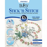 Sulky - Stick N Stitch Self Adhesive Wash Away Stabiliser 12 sheets of 8-1/2 x 11