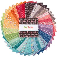 Bee Dots 5in Squares - 42pc