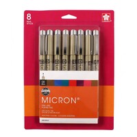 Sakura Pigma Micron 08 Pen Set Assorted Colours 8pk