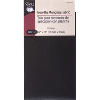 Iron on Mending Fabric 6in x 13in Black 