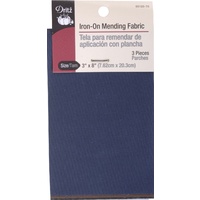 Iron on Mending Fabric Assorted Dark 3ct 3in x 8in